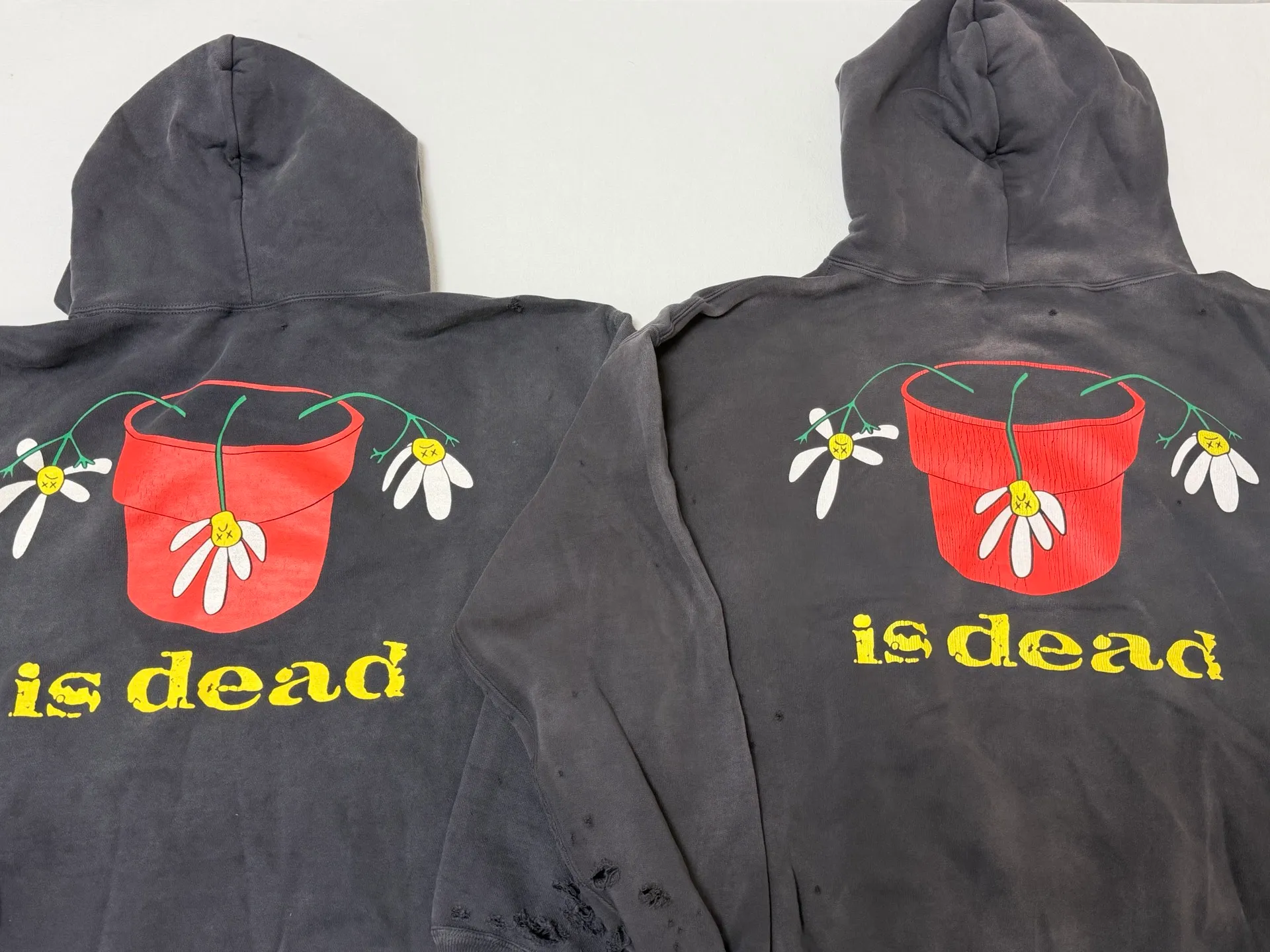 Prenatal planning SAINT Mxxxxxx × DE LA SOUL DLS_HOODIE/DE LA SOUL/BLK DE LA SOUL joint model potted plant destruction hoodie washed black S-XL